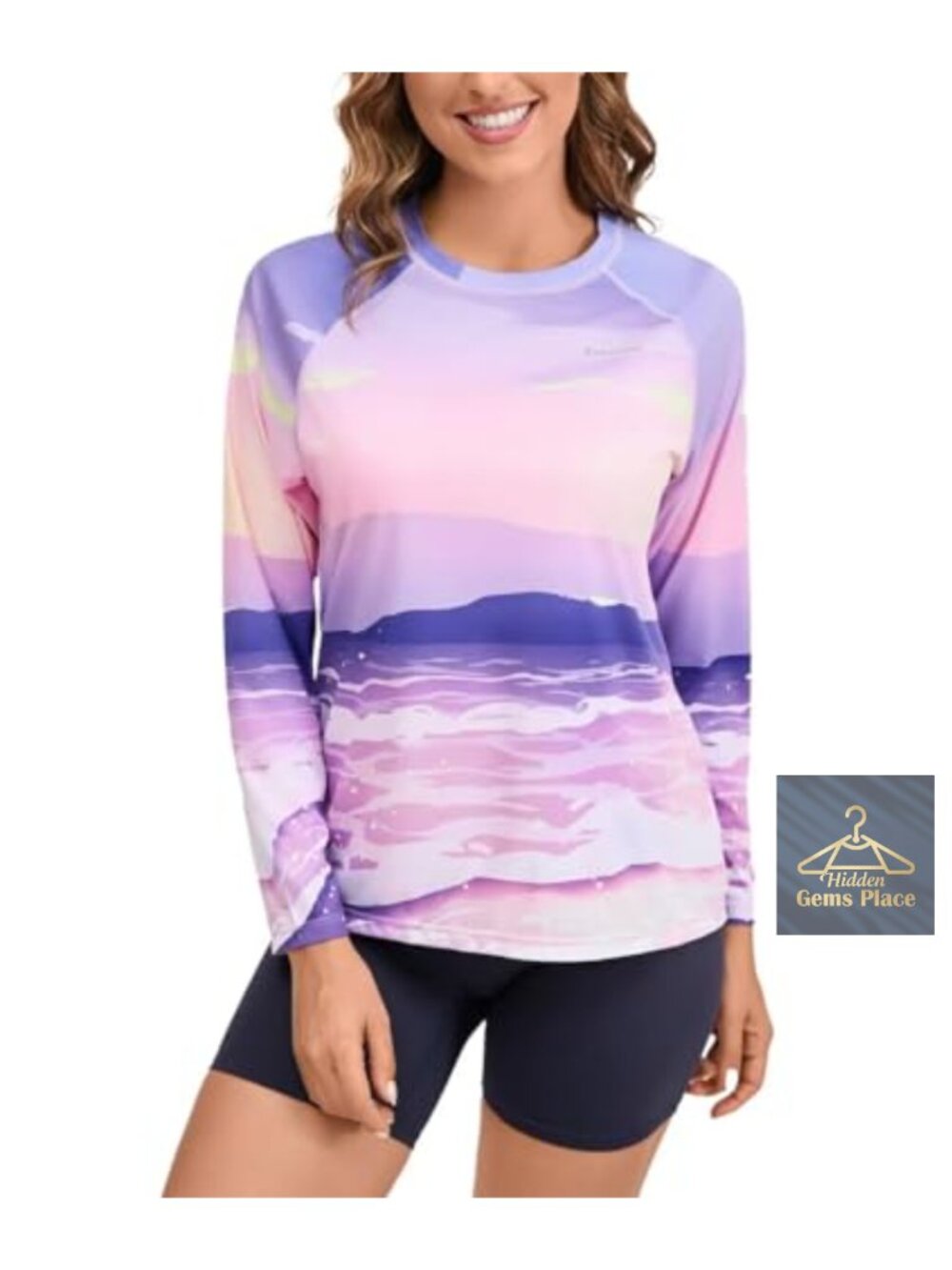 Women's Rash Guard UPF 50+ Quick Dry UV Protection Long Sleeve Swim Shirt